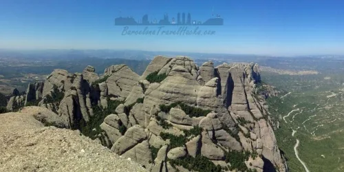 Montserrat Sant Jeroni summit from Collbató Via Bus