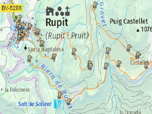 a0224 - Medieval Rupit, waterfalls, Cingles de Pujolras cliffs