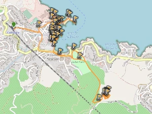 a0278 - Collioure Beach Town in France with Fortresses