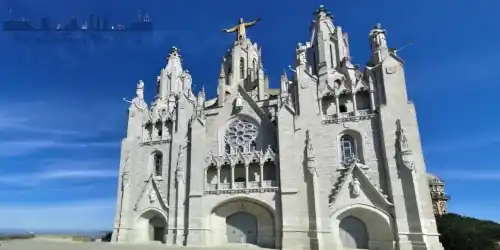 Sacred Heart Of Jesus Temple Tibidabo chuch and viewpoint
