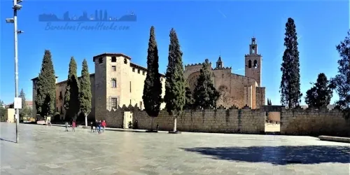 Sant Cugat Monastery and Wine Cellar near Parc Colserolla