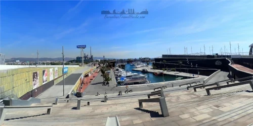 Exploring Port Forum & Parc Litoral on foot and jet-ski
